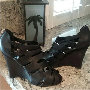 Like new BCBG wedge heels.